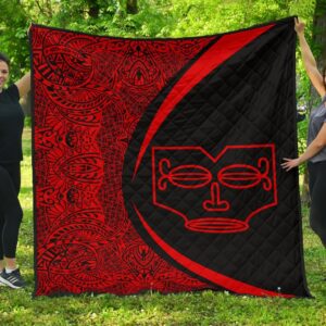 Marquesas Islands Flag Polynesian Premium Quilt  Circle Style  07 J2  Quilt